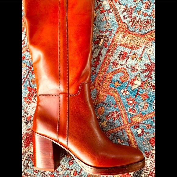 SOLD Franco Sarto | NWT Cognac brown leather boots - Picture 2 of 9